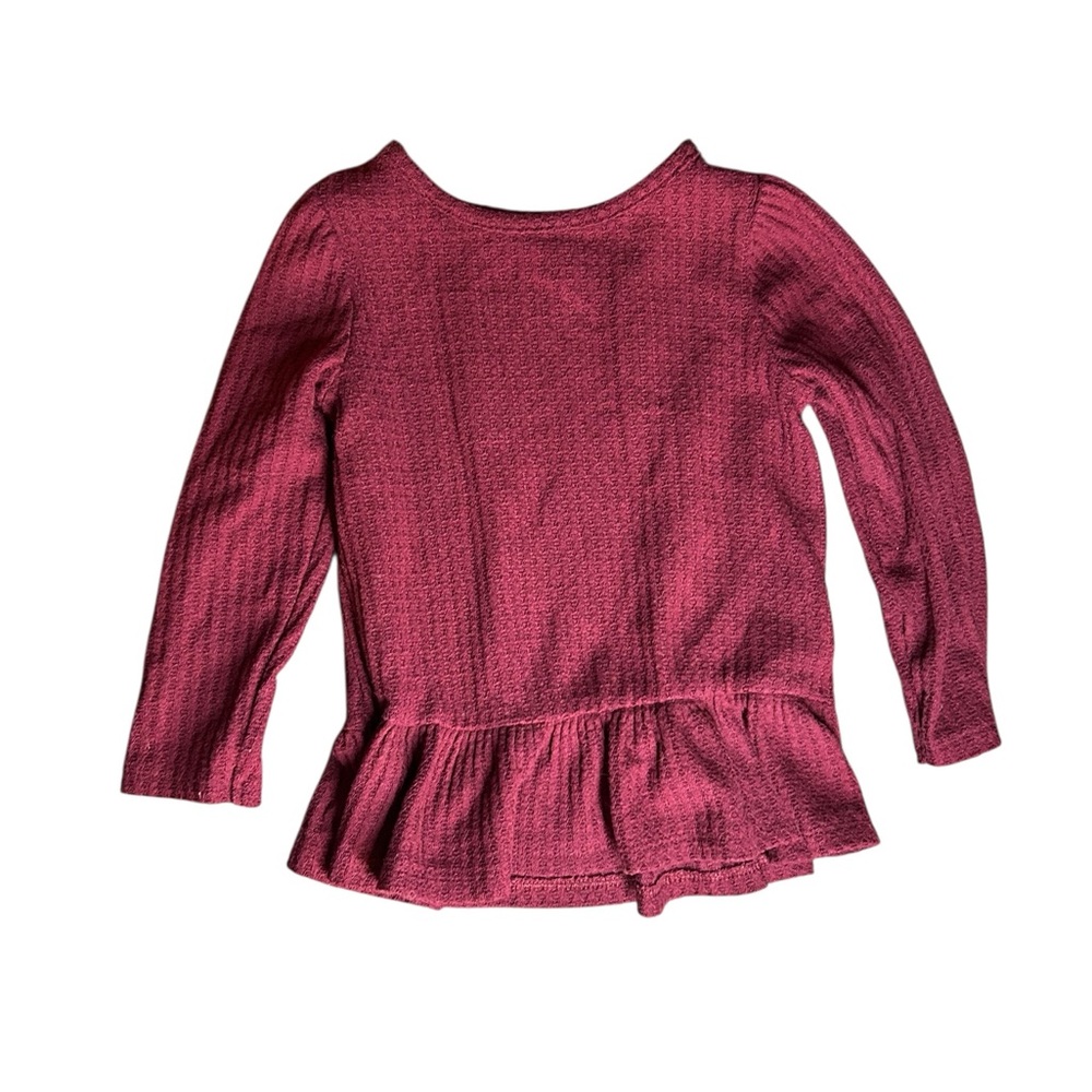 Cat & Jack Berry Long Sleeve Peplum Top